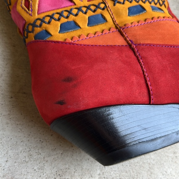 Vintage 1990’s Circle S vibrant bold leather western boots 8 medium - Picture 5 of 6